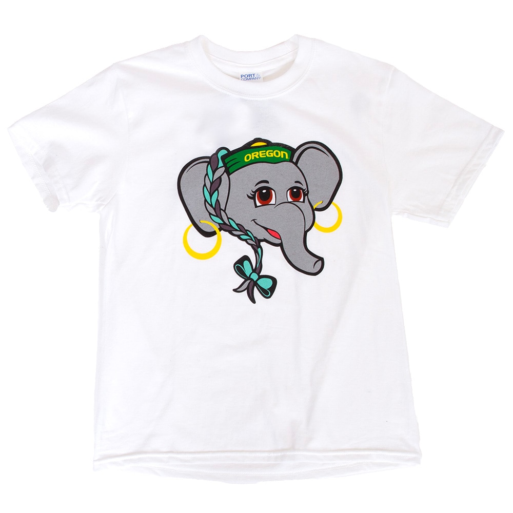 Arched Oregon, McKenzie SewOn, White, Crew Neck, Cotton, Kids, Youth, Basketball, New York Liberty, Mascot, T-Shirt, 969133